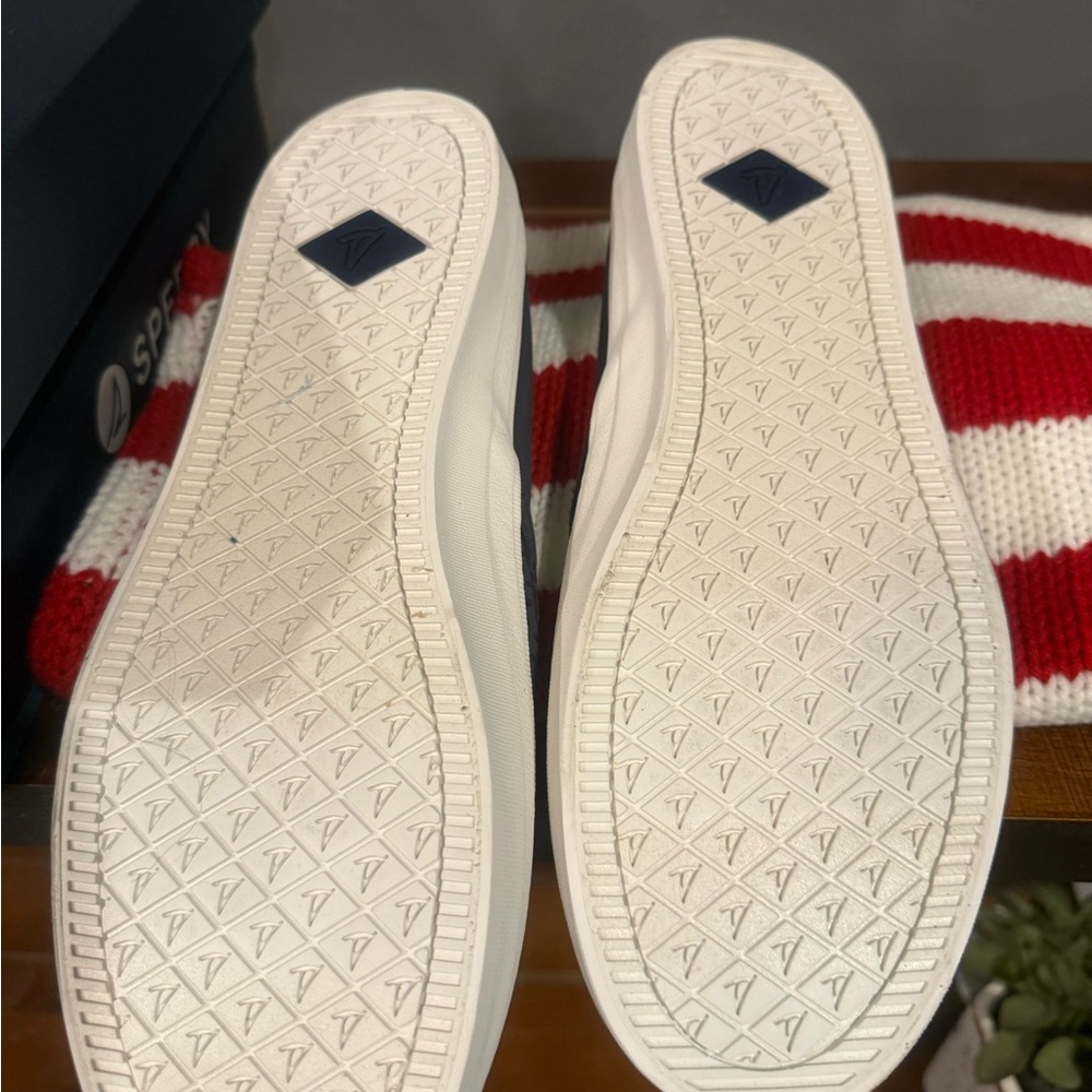 Sperry Women’s Perforated Navy Slip-Ons - Picture 5 of 5